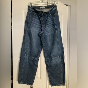 LOFT Women’s Dark Blue Relaxed Barrel Jeans